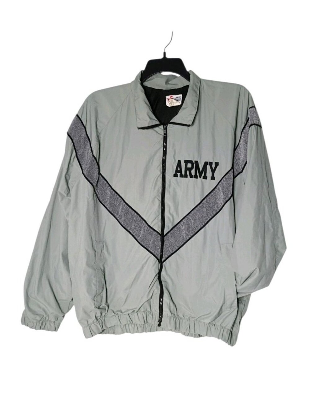 US Army IPFU Skilcraft Windbreaker Jacket Full Zip Training Military Mens L Vtg